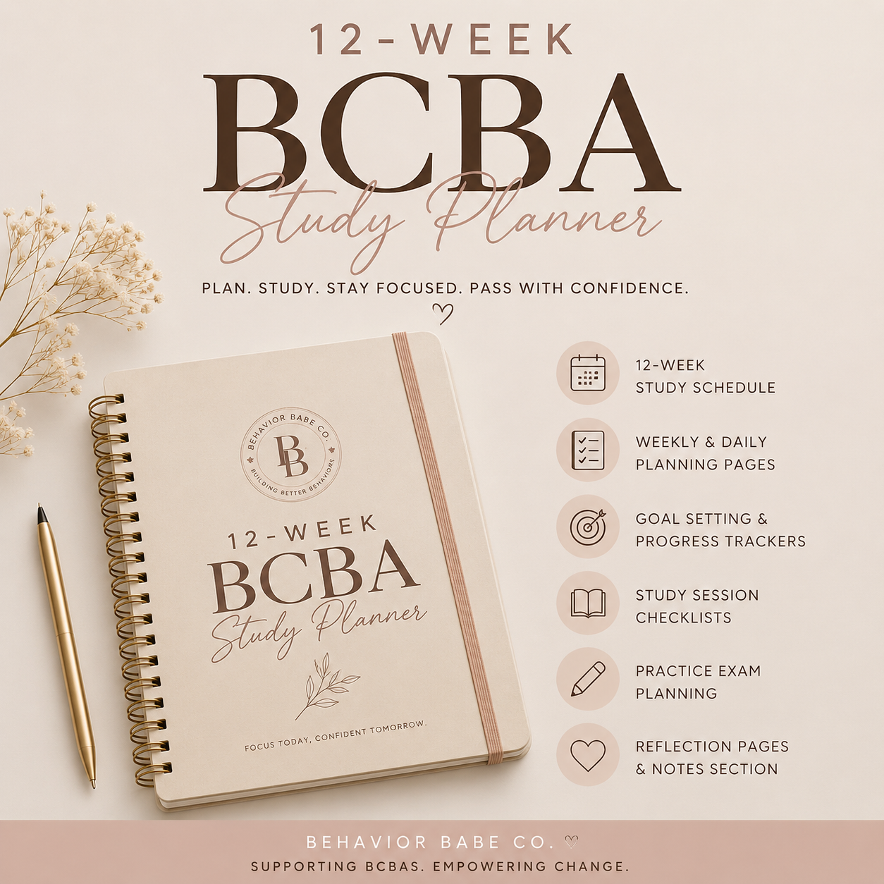 12-Week BCBA Study Planner (Digital)